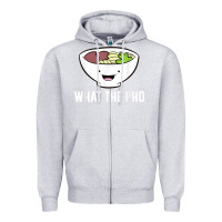 Heather Grey what the pho vietnamese pho t shirt Zipper Hoodie - linhVisuals