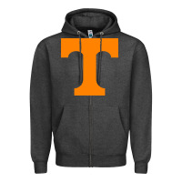Charcoal Heather Tennessee Zipper Hoodie - linhVisuals