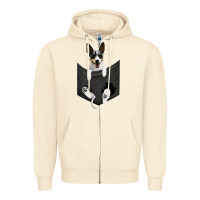 Sandshell rat terrier dog in pocket, rattie puppy, ratting terrier t shirt Zipper Hoodie - linhVisuals