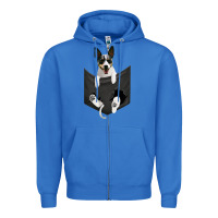 True Royal rat terrier dog in pocket, rattie puppy, ratting terrier t shirt Zipper Hoodie - linhVisuals