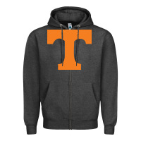 Charcoal Heather Tennessee Zipper Hoodie - linhVisuals