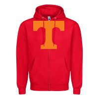 Red Tennessee Zipper Hoodie - linhVisuals