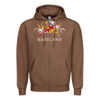 Chestnut retro maryland crab state flag vintage travel tank top Zipper Hoodie - linhVisuals