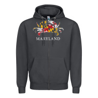 Smoke retro maryland crab state flag vintage travel tank top Zipper Hoodie - linhVisuals