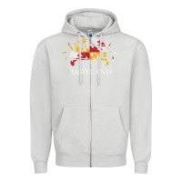 Dove Grey retro maryland crab state flag vintage travel tank top Zipper Hoodie - linhVisuals