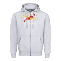 Heather Grey retro maryland crab state flag vintage travel tank top Zipper Hoodie - linhVisuals