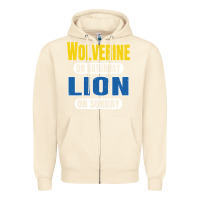 Sandshell wolverine on saturday lion on sunday fans detroit vintage pullover hoo Zipper Hoodie - linhVisuals