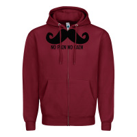 Burgundy MUSTACHE Zipper Hoodie - linhVisuals