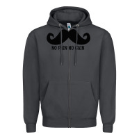 Smoke MUSTACHE Zipper Hoodie - linhVisuals