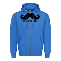True Royal MUSTACHE Zipper Hoodie - linhVisuals