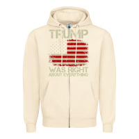 Sandshell vintage usa american flag trump was right about everything pullover ho Zipper Hoodie - linhVisuals