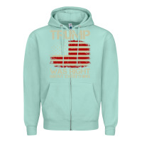 Seafoam vintage usa american flag trump was right about everything pullover ho Zipper Hoodie - linhVisuals