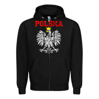 Black polska poland eagle poland heritage polish pride roots tank top Zipper Hoodie - linhVisuals