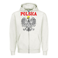 Oatmeal Heather polska poland eagle poland heritage polish pride roots tank top Zipper Hoodie - linhVisuals