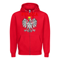 Red polska poland eagle poland heritage polish pride roots tank top Zipper Hoodie - linhVisuals