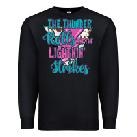 Black The Thunder Rolls And The Lıghtnıng Strikes Premium Sweatshirt - JahusDesignShop