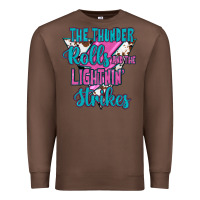 Chestnut The Thunder Rolls And The Lıghtnıng Strikes Premium Sweatshirt - JahusDesignShop