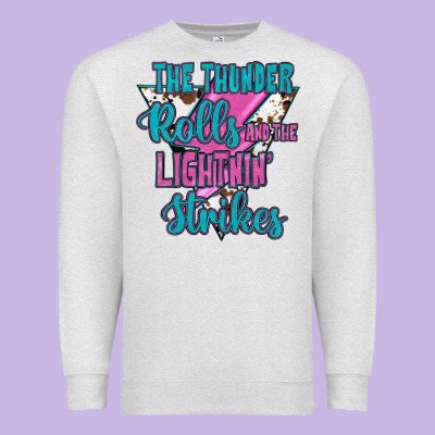 The Thunder Rolls And The Lıghtnıng Strikes Premium Sweatshirt Designed By Jahusdesignshop