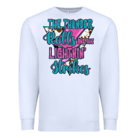 White The Thunder Rolls And The Lıghtnıng Strikes Premium Sweatshirt - JahusDesignShop