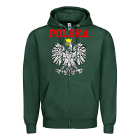 Sports Green polska poland eagle poland heritage polish pride roots tank top Zipper Hoodie - linhVisuals