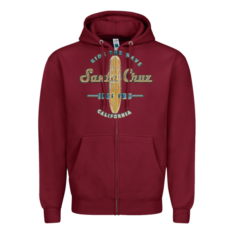 Santa Cruz, Ca Vintage Surfers Tshirt Zipper Hoodie by linhVisuals | Teevron