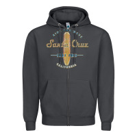 Smoke santa cruz, ca vintage surfers tshirt Zipper Hoodie - linhVisuals