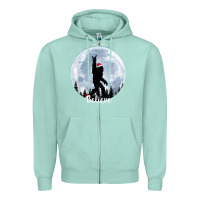 Santa Bigfoot Christmas Rock Funny Sasquatch Believe Xmas T Shirt Zipper Hoodie | Teevron