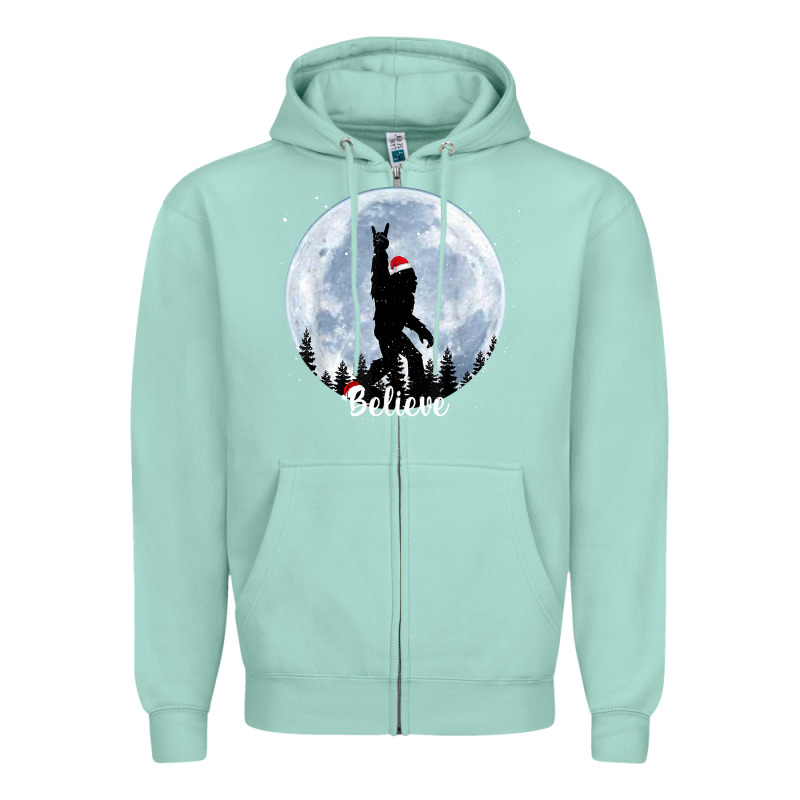 Santa Bigfoot Christmas Rock Funny Sasquatch Believe Xmas T Shirt Zipper Hoodie by linhVisuals | Teevron