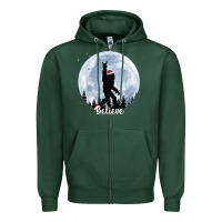 Sports Green santa bigfoot christmas rock funny sasquatch believe xmas t shirt Zipper Hoodie - linhVisuals