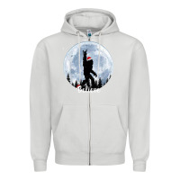 Dove Grey santa bigfoot christmas rock funny sasquatch believe xmas t shirt Zipper Hoodie - linhVisuals