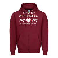 Burgundy baseball coach crazy mom baseball Zipper Hoodie - linhVisuals