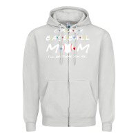Dove Grey baseball coach crazy mom baseball Zipper Hoodie - linhVisuals