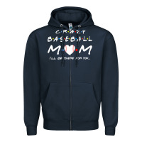 Navy baseball coach crazy mom baseball Zipper Hoodie - linhVisuals