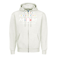 Oatmeal Heather baseball coach crazy mom baseball Zipper Hoodie - linhVisuals