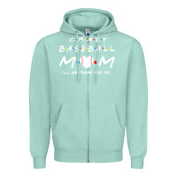 Seafoam baseball coach crazy mom baseball Zipper Hoodie - linhVisuals