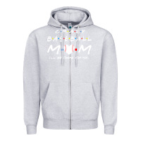 Heather Grey baseball coach crazy mom baseball Zipper Hoodie - linhVisuals