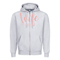 Heather Grey wife collection t shirt Zipper Hoodie - linhVisuals