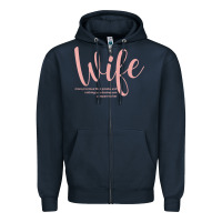Navy wife collection t shirt Zipper Hoodie - linhVisuals