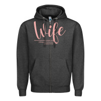 Charcoal Heather wife collection t shirt Zipper Hoodie - linhVisuals