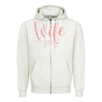 Oatmeal Heather wife collection t shirt Zipper Hoodie - linhVisuals