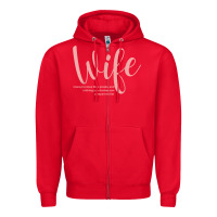 Red wife collection t shirt Zipper Hoodie - linhVisuals