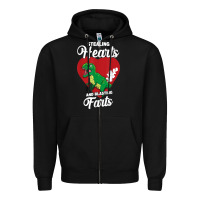 Black stealing hearts and blasting farts valentine's day t shirt Zipper Hoodie - linhVisuals