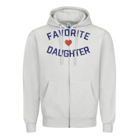 Dove Grey womens favorite daughter heart distressed vintage faded classic t shir Zipper Hoodie - linhVisuals