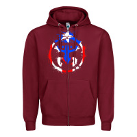Burgundy taino coqui symbol   boricua   hispanic heritage t shirt Zipper Hoodie - linhVisuals