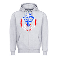 Heather Grey taino coqui symbol   boricua   hispanic heritage t shirt Zipper Hoodie - linhVisuals