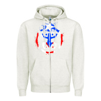 Oatmeal Heather taino coqui symbol   boricua   hispanic heritage t shirt Zipper Hoodie - linhVisuals