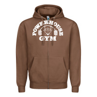 Chestnut POWERHOUSE GYM POPULAR Zipper Hoodie - linhVisuals
