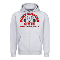 Heather Grey POWERHOUSE GYM CLASSIC Zipper Hoodie - linhVisuals