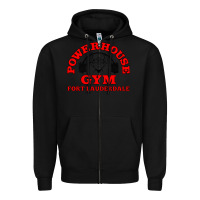 Black POWERHOUSE GYM CLASSIC Zipper Hoodie - linhVisuals