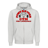 Dove Grey POWERHOUSE GYM CLASSIC Zipper Hoodie - linhVisuals